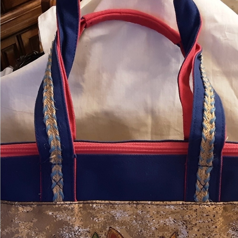 Laurel Burch Colourful Cats Canvas Tote Bag | Zippered - Picture 6 of 9